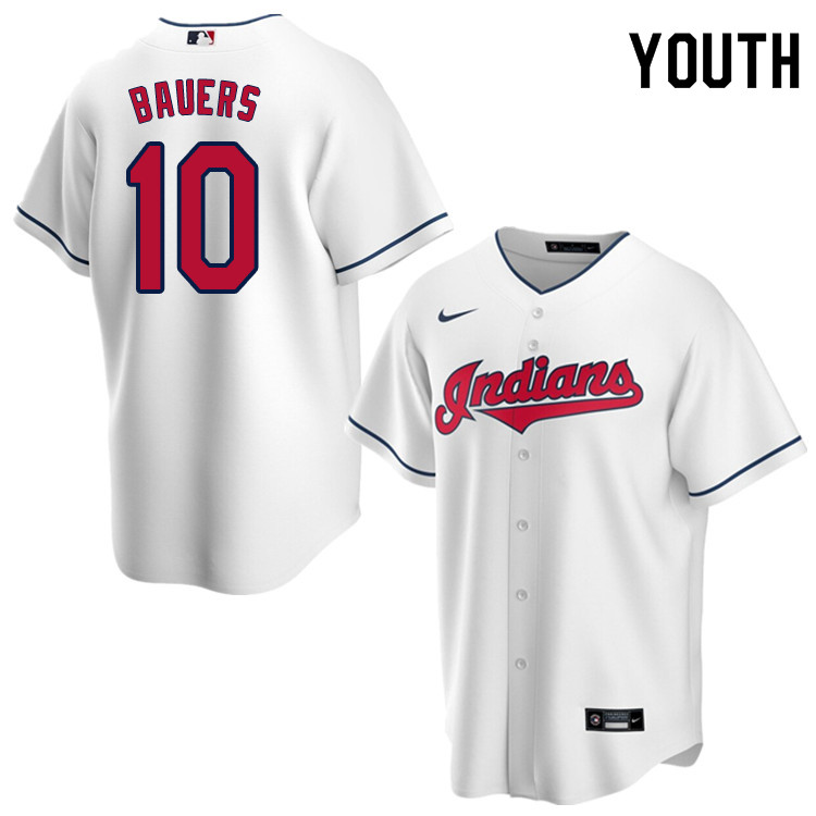 Nike Youth #10 Jake Bauers Cleveland Indians Baseball Jerseys Sale-White